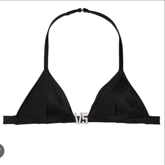 Victorias Secret Swim VS Shine Rhinestones V-Hardware Bikini Top Only - Picture 2 of 3